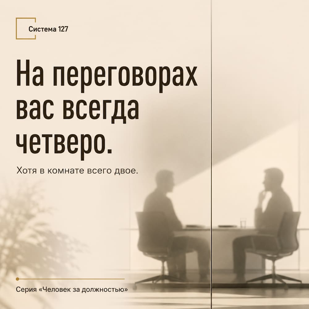 На переговорах вас всегда четверо
