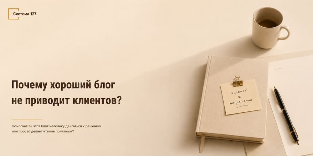 Хороший блог, который не приводит клиентов — в чём разница между чтением и заявкой