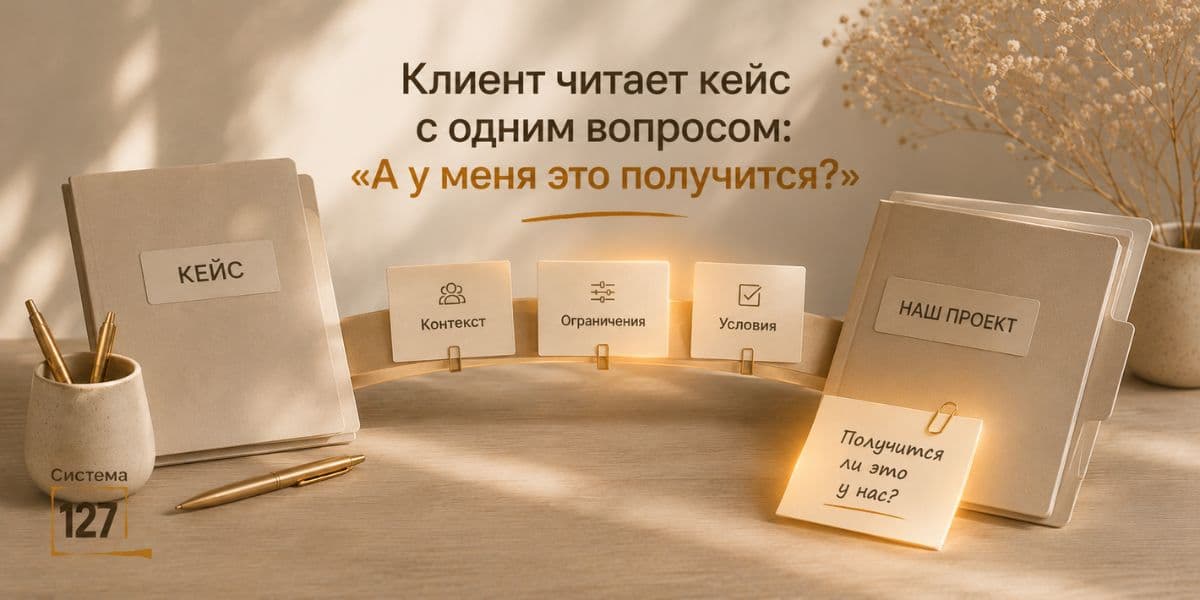 Клиент читает кейс и задаёт вопрос: получится ли это у меня — почему кейс должен отвечать на вопрос о будущем